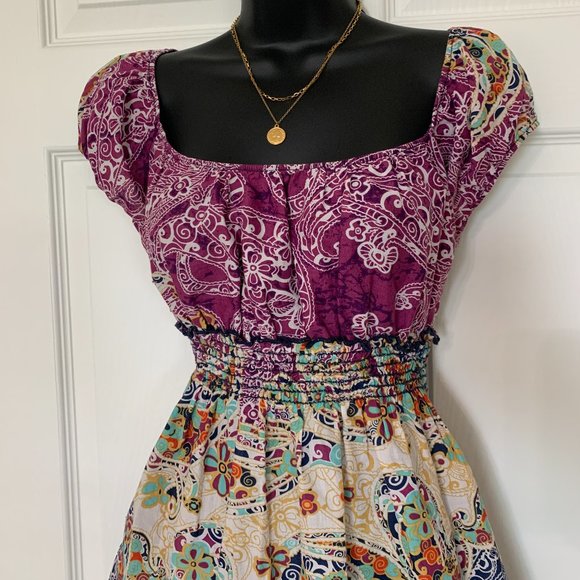 Twentyone Women's Elastic Waist Top Blouse, Size L - Picture 3 of 10